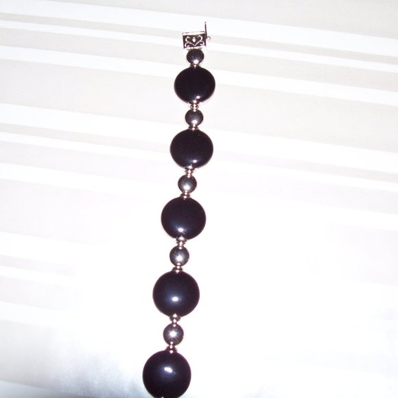 Black agate bracelet - Picture 2 of 6